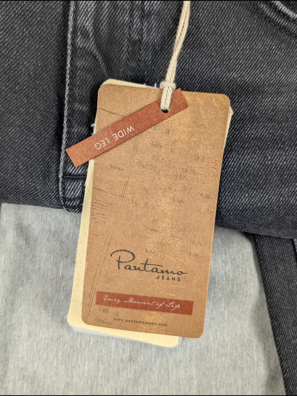 Pantamo Jeans Women's 30 High Rise Wide Leg Loose Dark Wash Black Denim